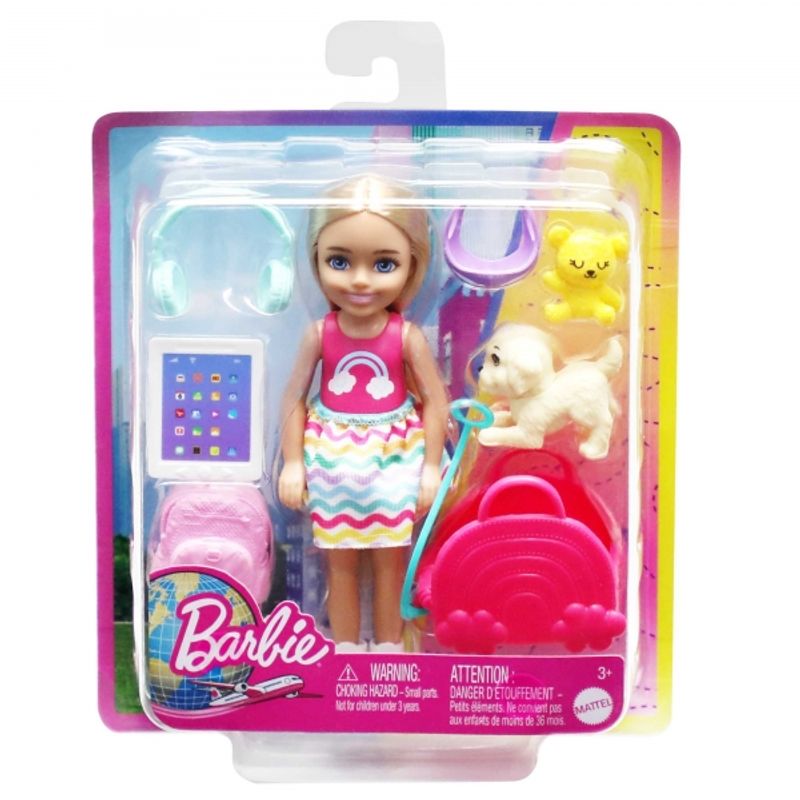 MATTEL - MATTEL HJY17 BARBIE TRAVEL SET WITH CHELSEA
