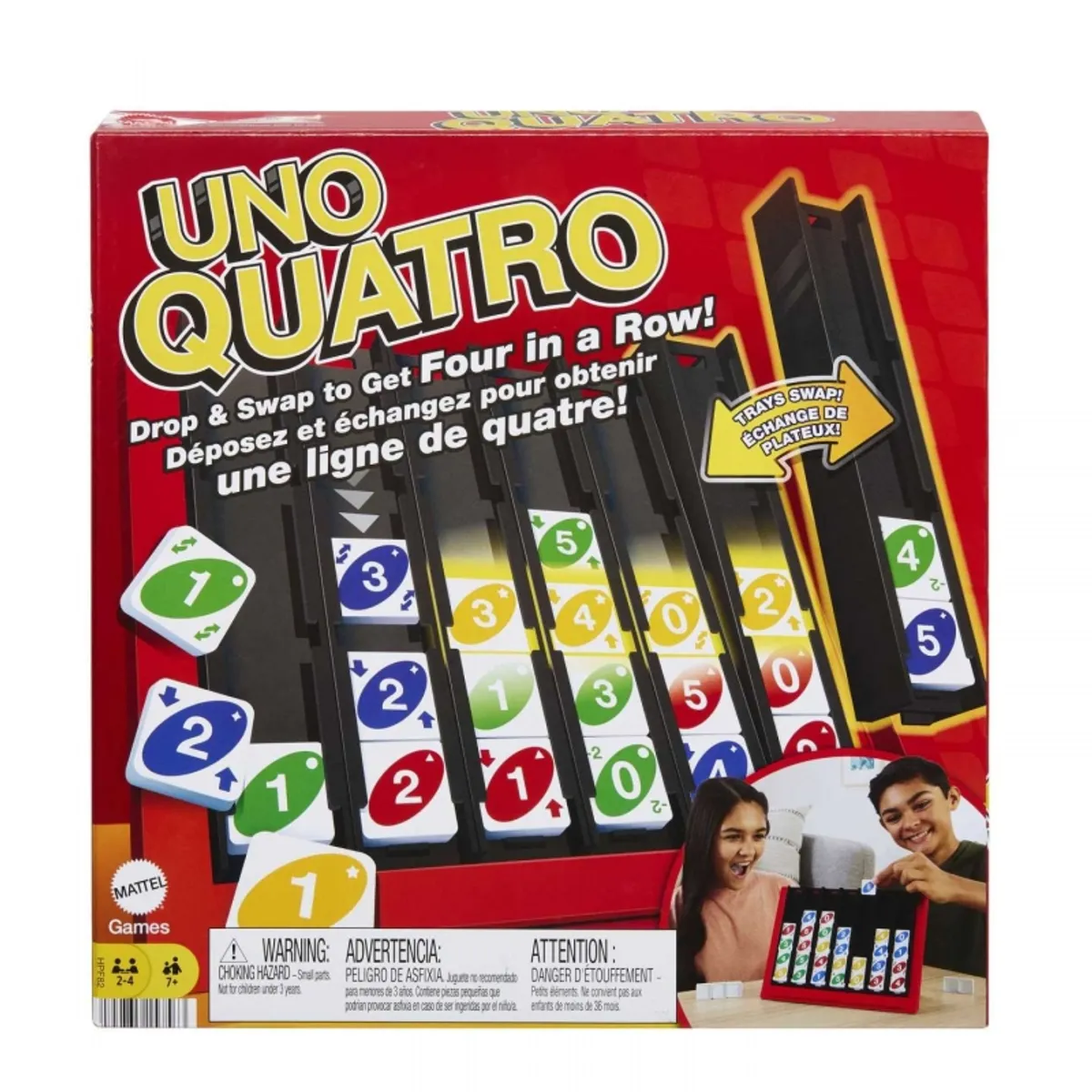 MATTEL - MATTEL HPF82 UNO JUEGO DE MESA QUATRO