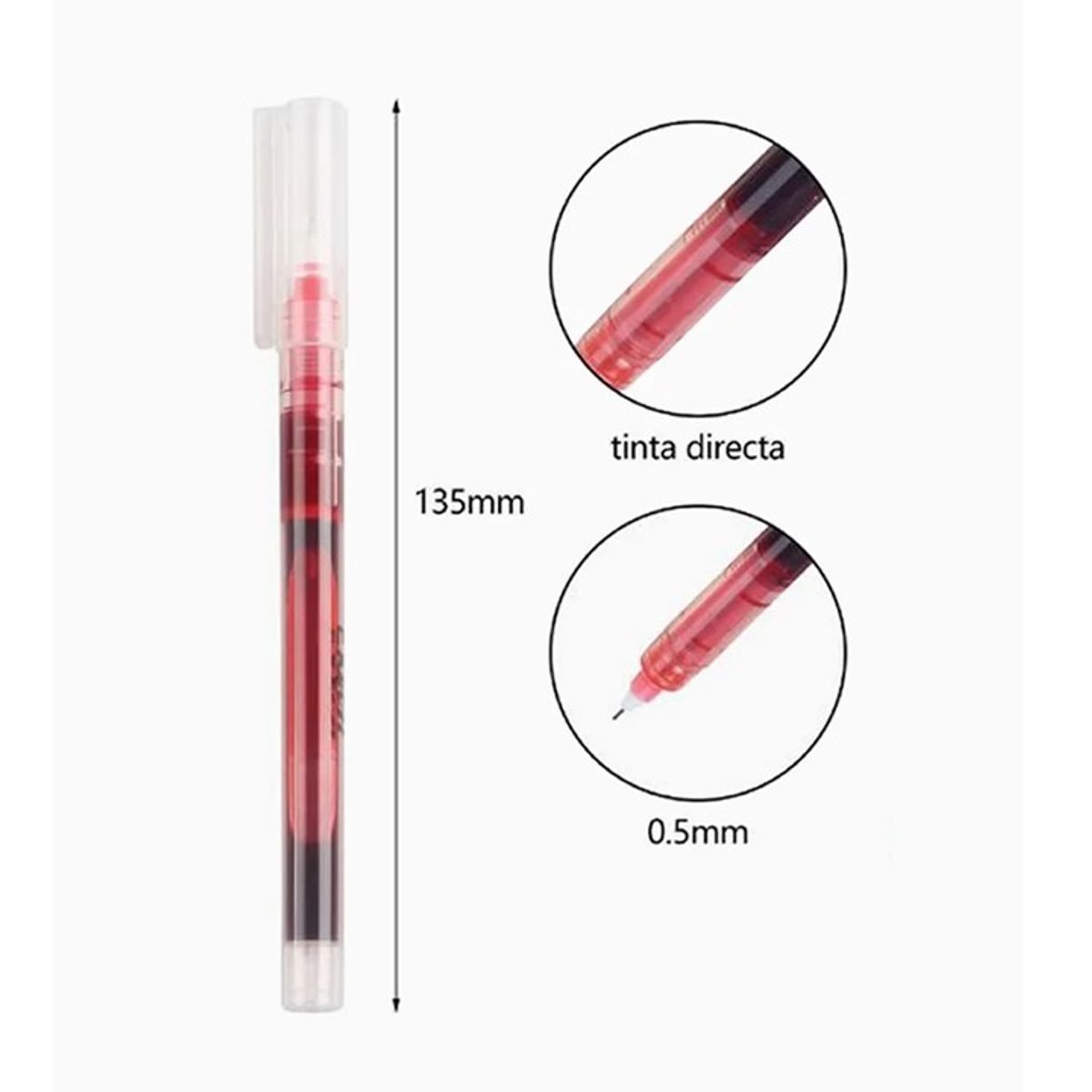 GENERICO - Bolígrafo Tinta Directa rojo 1pcs