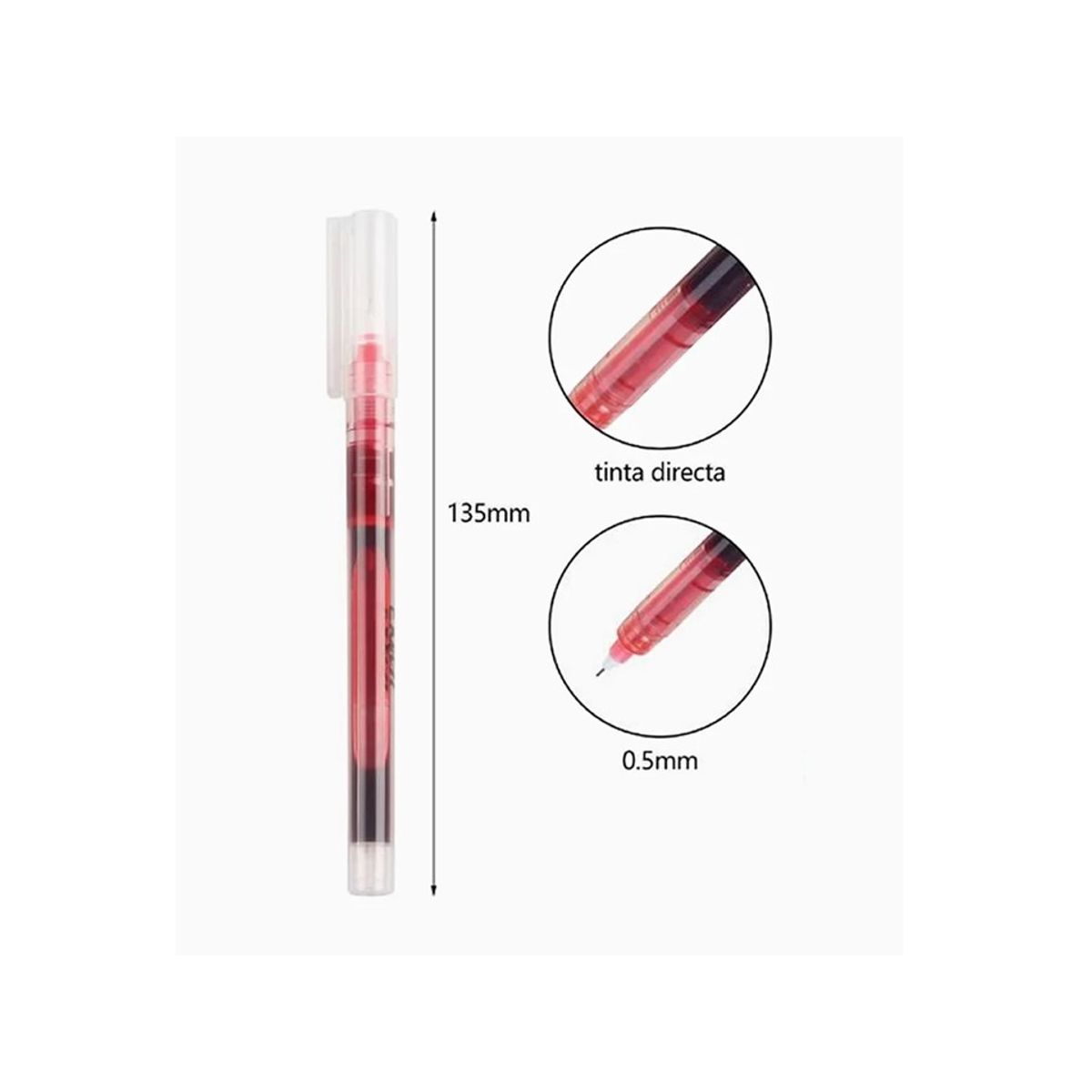 GENERICO - Bolígrafo Tinta Directa rojo 1pcs