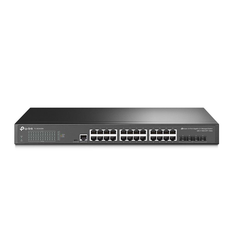 TP LINK - Switch Gestionable 24 Puertos Gigabit L2+ 4 SFP+ de 10GE TL-SG3428X