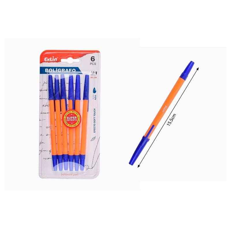 GENERICO - Set de Bolígrafos Azules 6 pcs