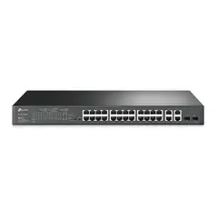 TP LINK - Switch Inteligente 24 Puertos PoE+ 4 Puertos gigabit + 2 SFP