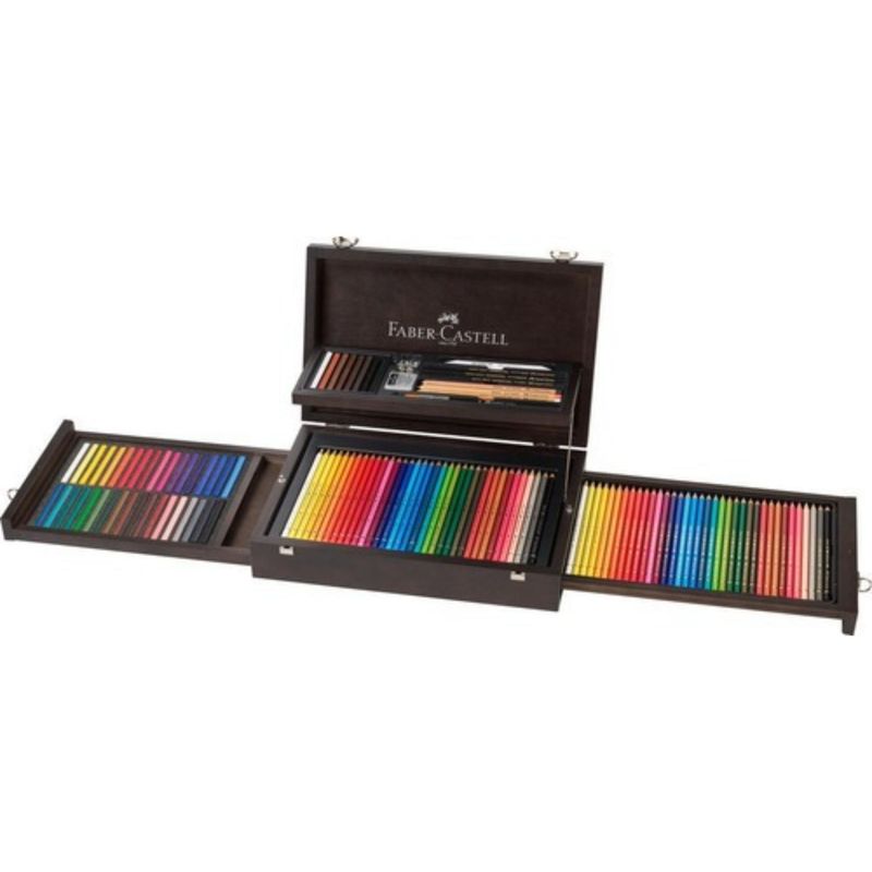 FABER-CASTELL - Lápices Art&Graphic Faber-Castell x126 Pzas + Estuche Madera