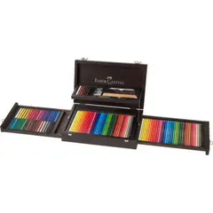 FABER-CASTELL - Lápices Art&Graphic x126 Pzas + Estuche Madera