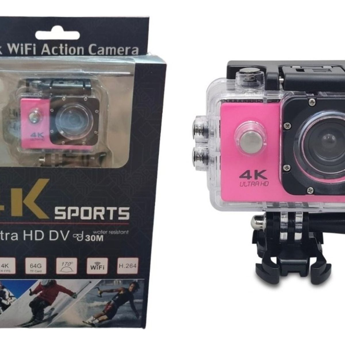 DRASANVI - Camara 4k Full Hd Sports Wifi Resistente Al Agua