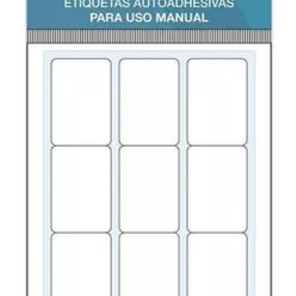 ADETEC - 120 Etiquetas Manual Adetec Rectangular Blanca 22x32 mm