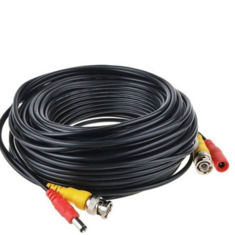 GENERICO - Cable Para Camaras De Seguridad 40 Metros Bnc + DC