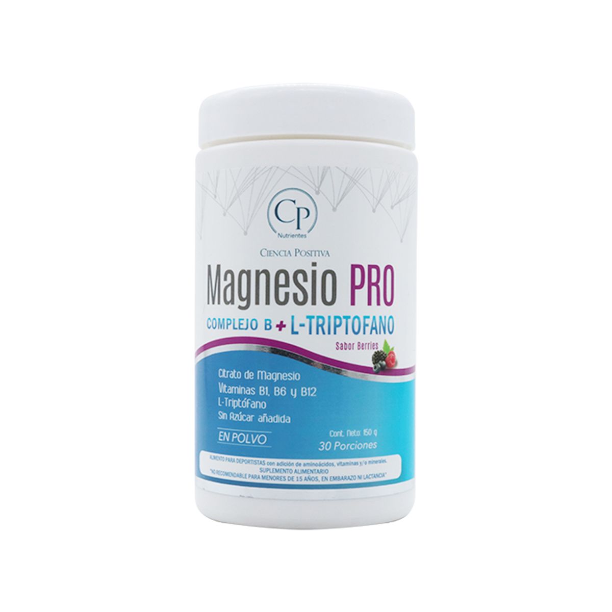 CP NUTRIENTES - Magnesio Pro Complejo B + Triptofano 150 G, CPN