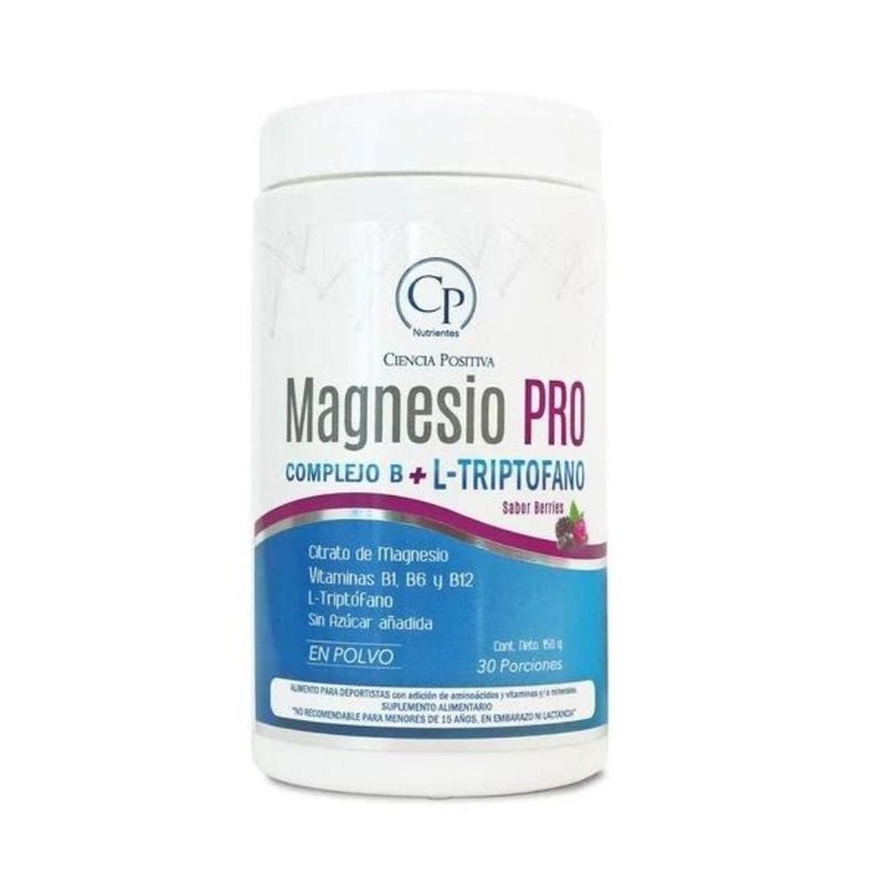 CP NUTRIENTES - Magnesio Pro Complejo B + Triptofano 150 G, CPN