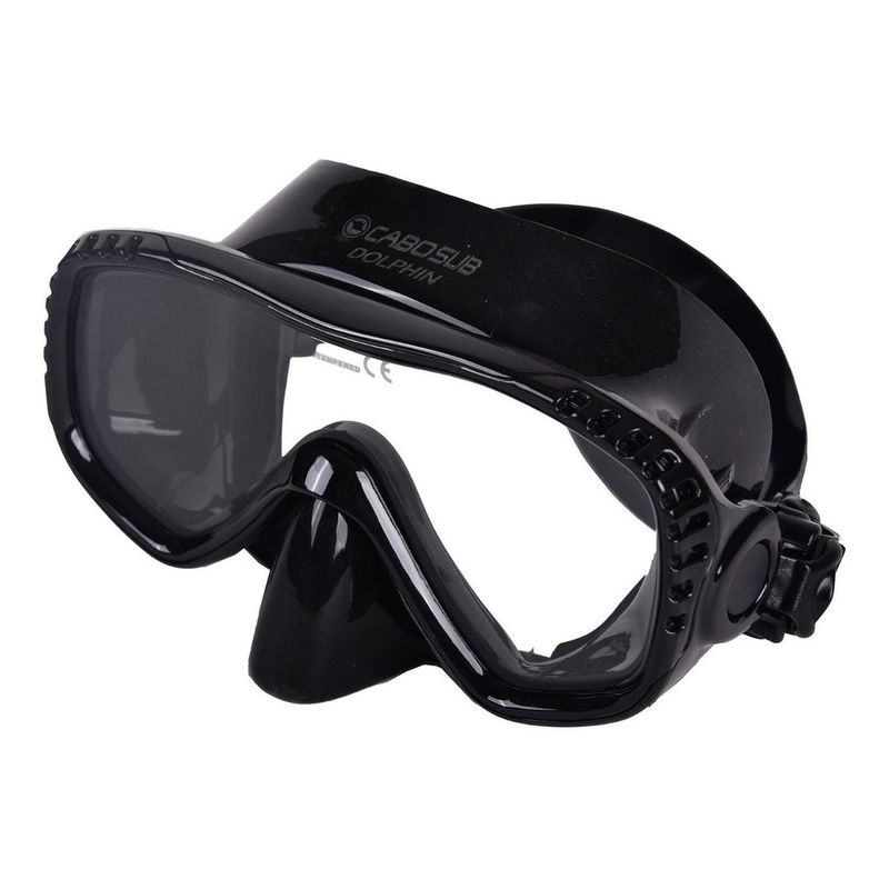 CABOSUB - Máscara Dolphin Comodidad  Visión Clara para Buceo y Snorkel - Negro - Único