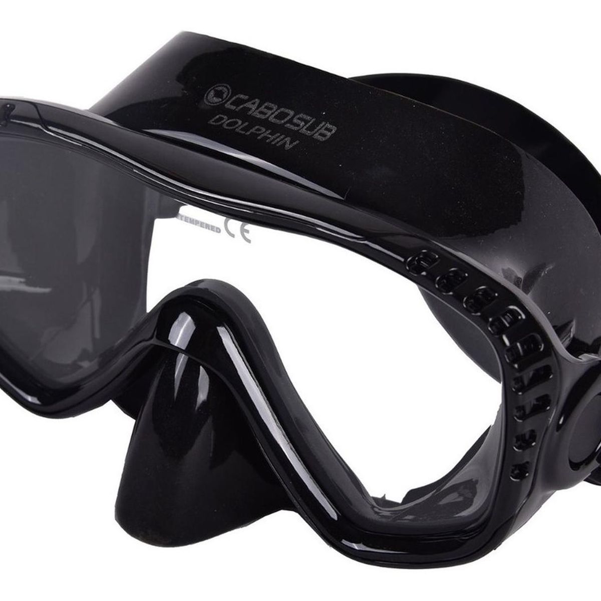 CABOSUB - Máscara Dolphin Comodidad  Visión Clara para Buceo y Snorkel - Negro - Único