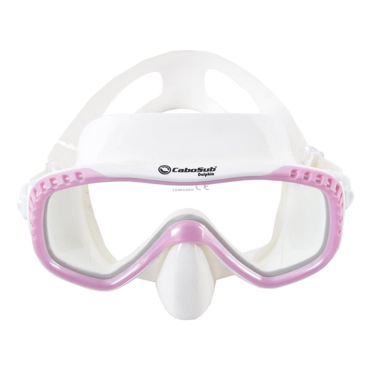 CABOSUB - Máscara Dolphin Comodidad  Visión Clara para Buceo y Snorkel - Rosa - Único