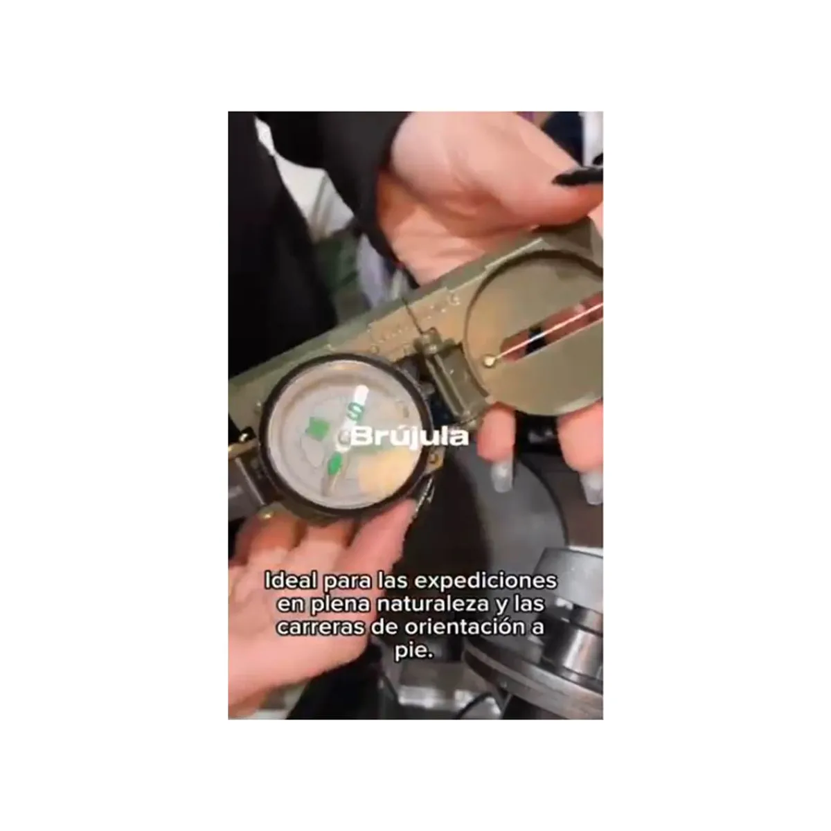 GENERICO - Brújula Táctica Impermeable Luminosa Camping Verde