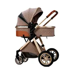 LUBABYCAS - Coche Cuna Con Cubre Pies Apego Panorámico Café