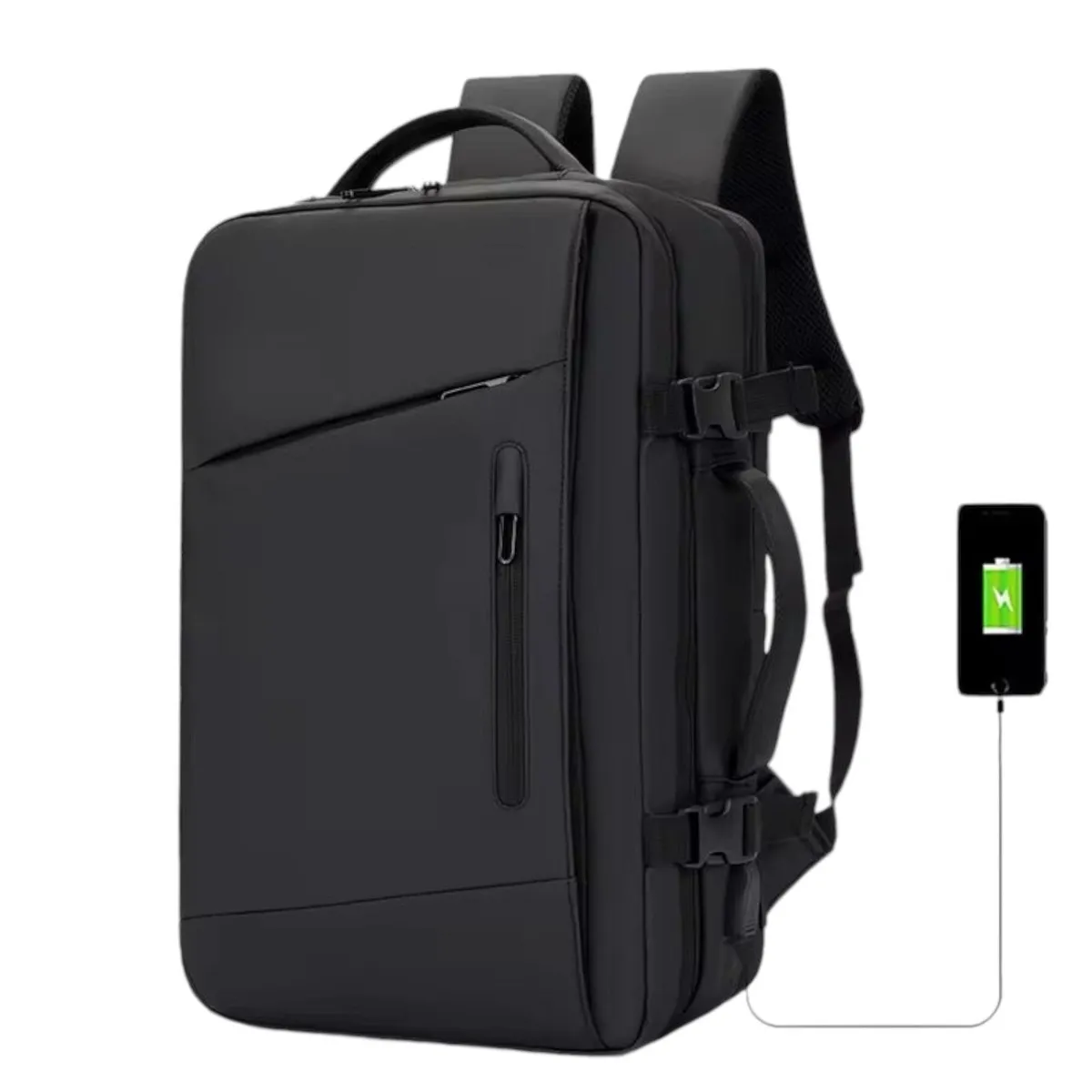 GENERICO - Mochila De Viaje Cabina Avión Multifunción Impermeable USB