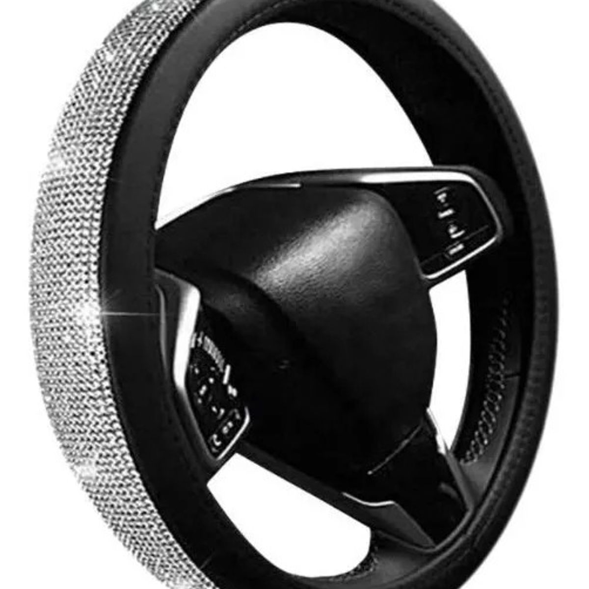 GENERICO - Forro Volante De Autos Diseño Damas Diamante