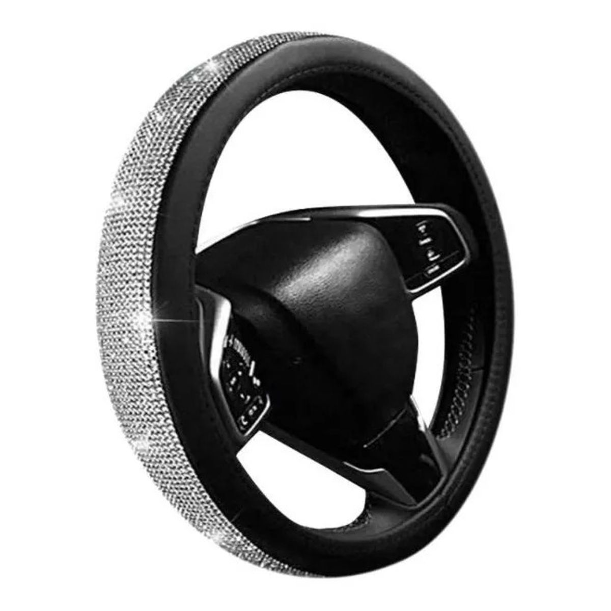 GENERICO - Forro Volante De Autos Diseño Damas Diamante