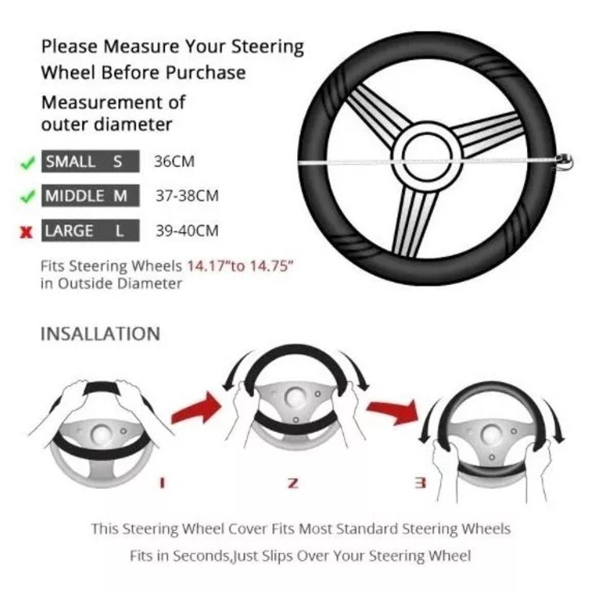 GENERICO - Forro Volante De Autos Diseño Damas Diamante