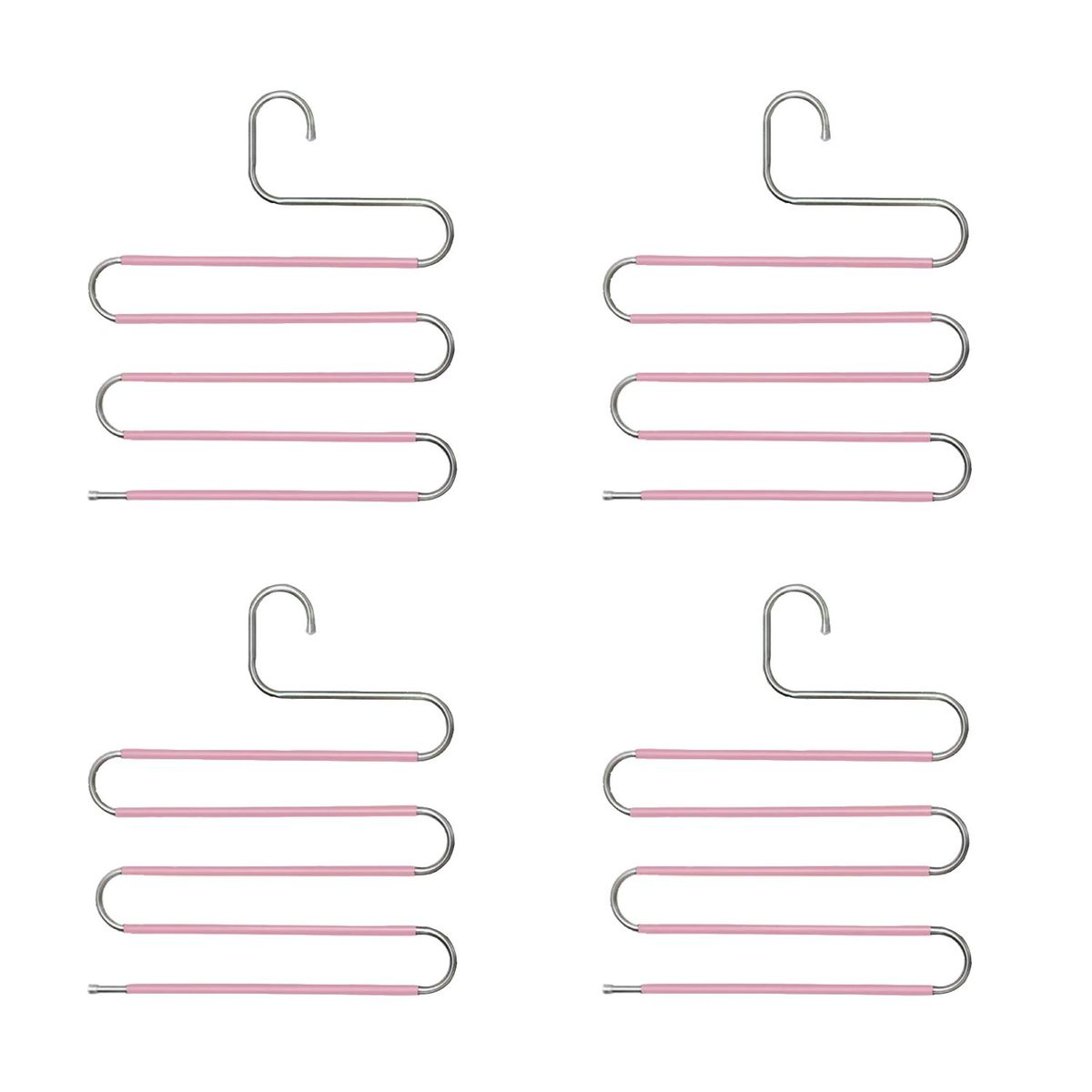 PAGANOOM - 4PCS Percha Para Pantalones Antideslizante Cinco Capas