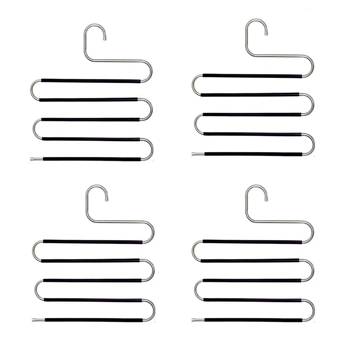 PAGANOOM - 4PCS Percha Para Pantalones Antideslizante Cinco Capas
