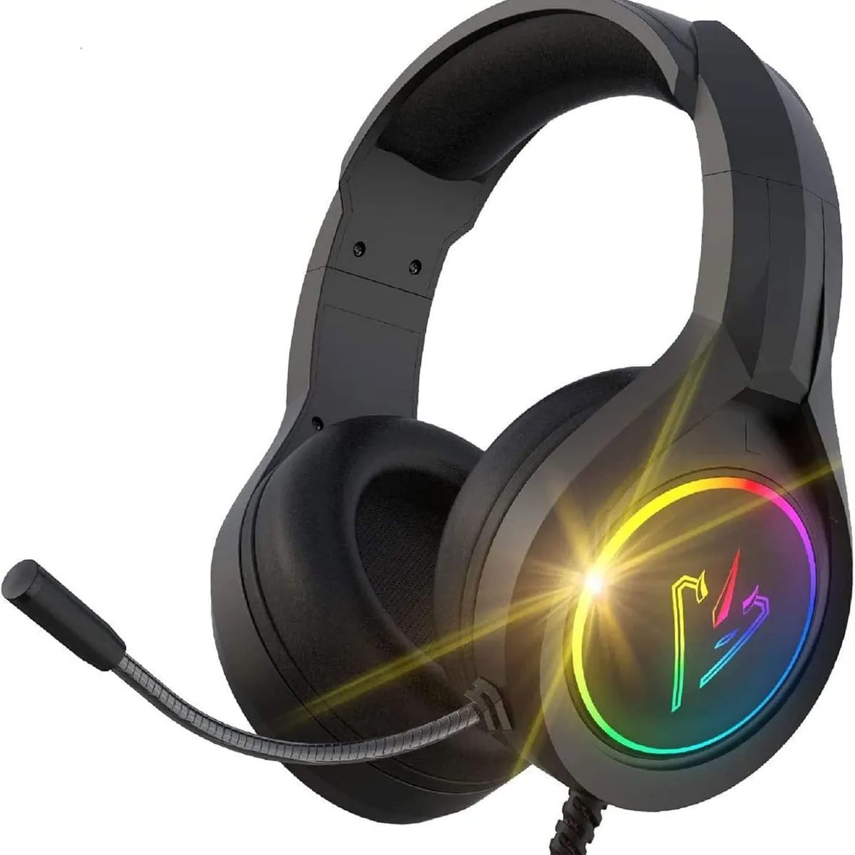 BLUEDREAMER - Audifonos Gamer Cybeat Bison Pc Ps4 Ps5 Xbox Luz Rgb - Negro