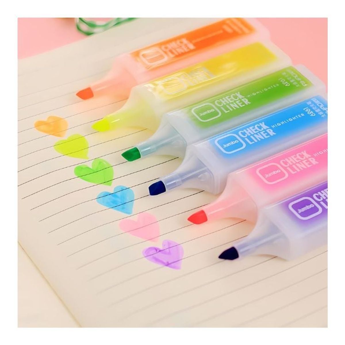 CRUSEC - Set 6 Resaltadores Fluorescentes Variados Papeleria Creativa