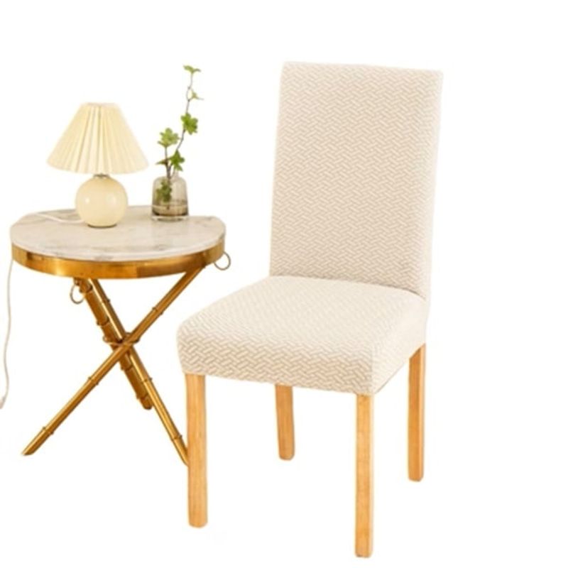 ANGELES DEL HOGAR - Pack de fundas Cubre Silla  Texturizado Blanco