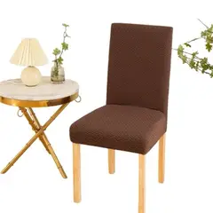ANGELES DEL HOGAR - Pack de fundas Cubre Silla Texturizado Café