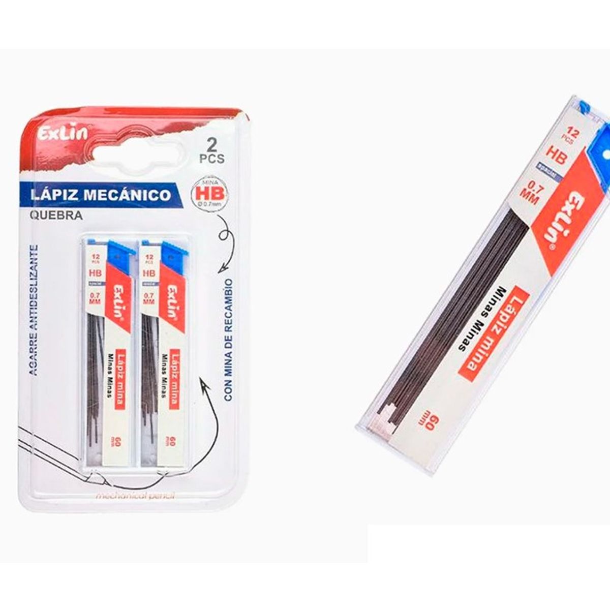 GENERICO - Minas de Grafito 07mm 2pcs
