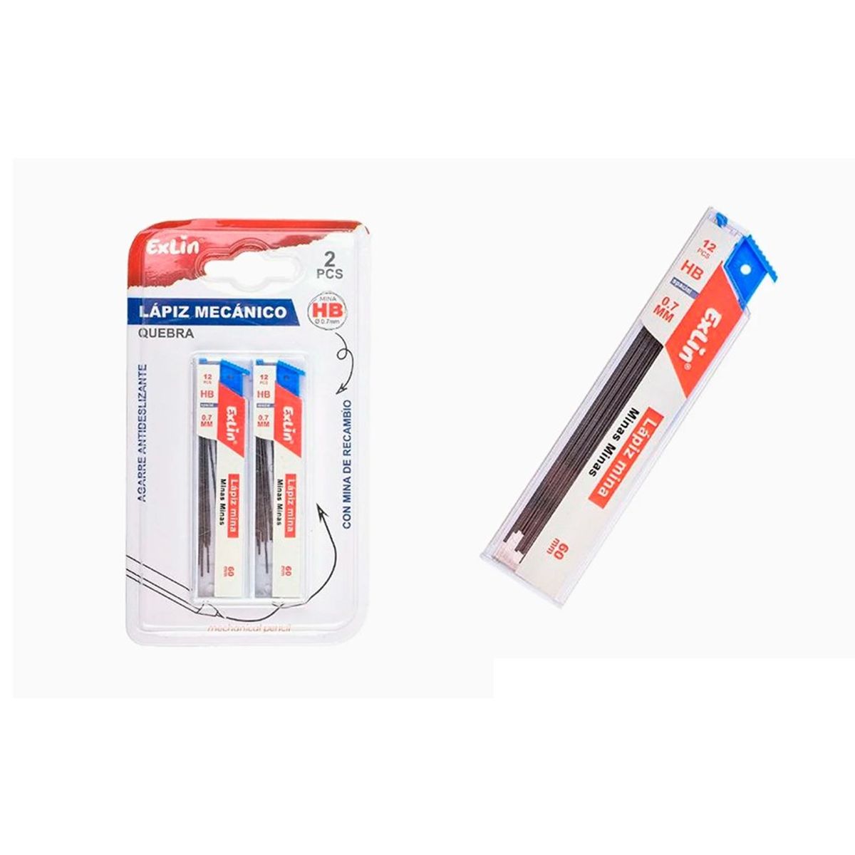 GENERICO - Minas de Grafito 07mm 2pcs
