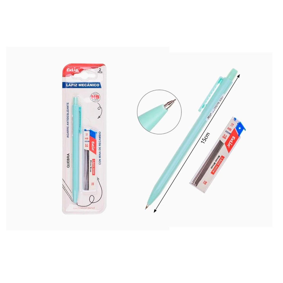 GENERICO - Portaminas de Succión Total HB 2pcs Color calipso