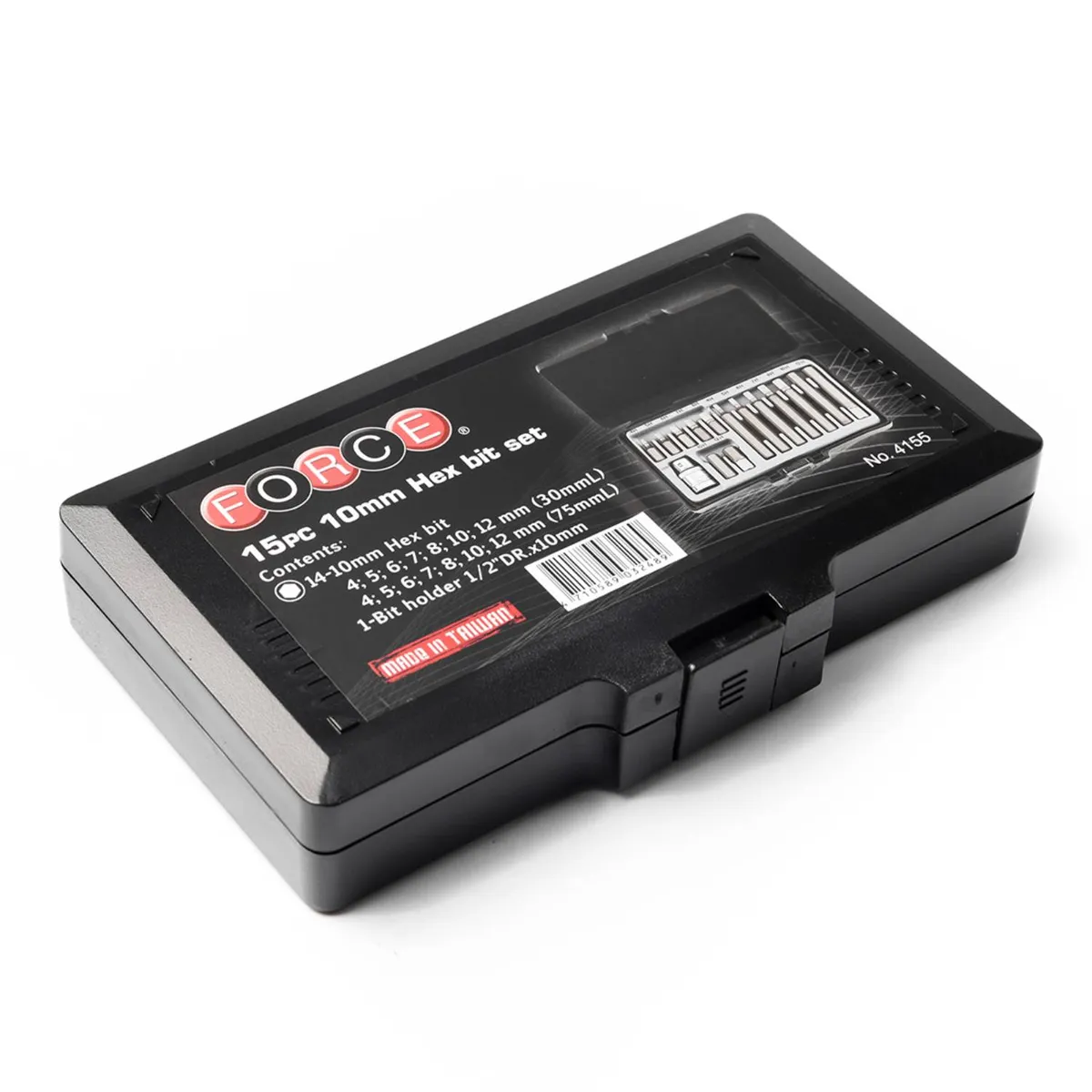 FORCE - Juego Puntas Allen con Dado 1/2" 15pz 4155 Force