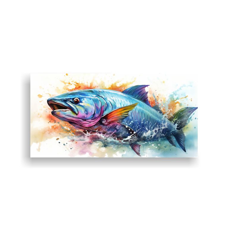GENERICO - Arte Inspirador Tarpon En Acuarela Estilo Pintura 160x80cm