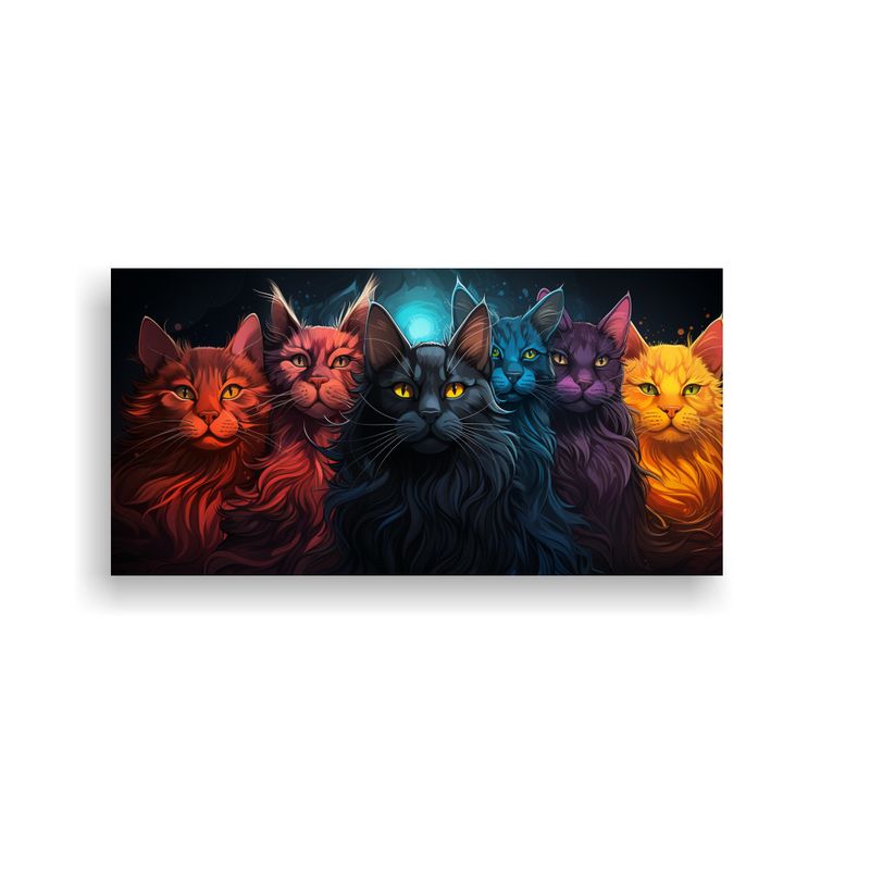 GENERICO - Pinturas Decorativas De Gatos Con Nueve Colores Vi 160x80cm