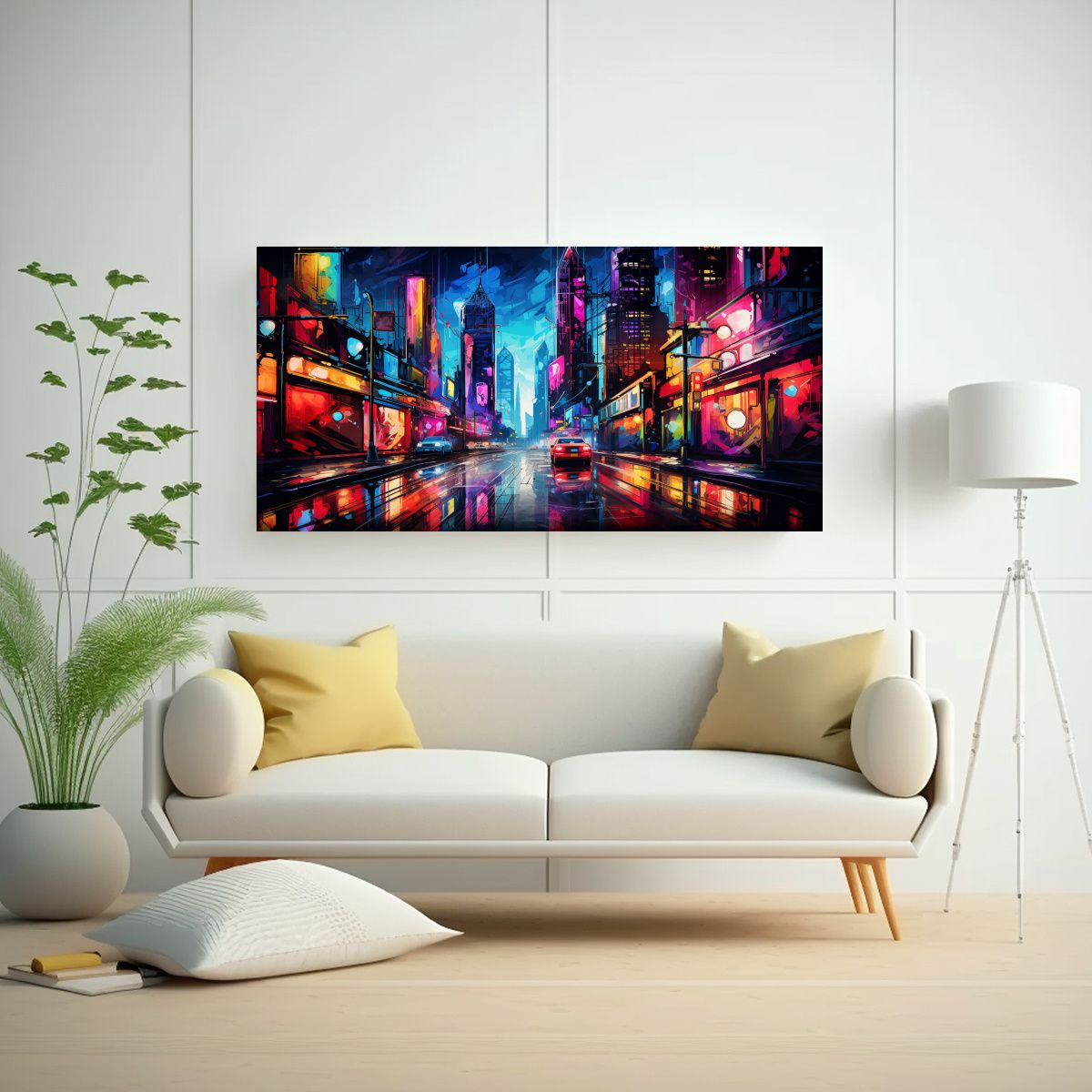 GENERICO - Pinturas Decorativas De Inspiración Urbana Y Abst 160x80cm