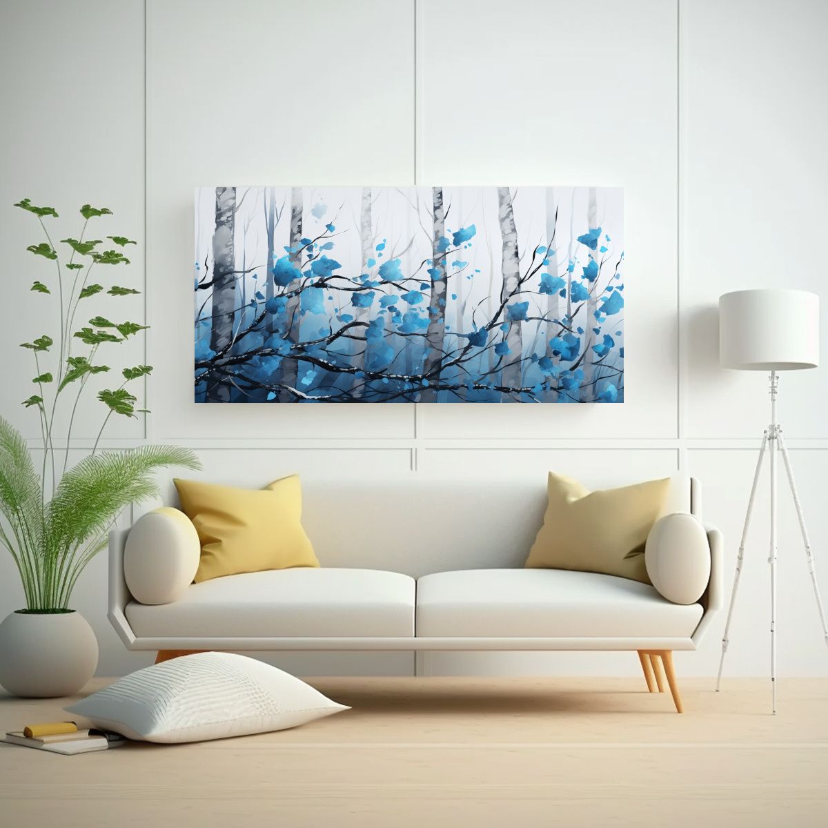 GENERICO - Pinturas De Decoración Arte De Pared Estilo Abedu 160x80cm