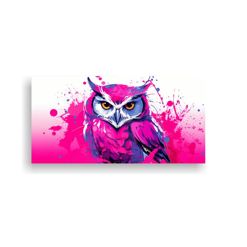 GENERICO - Pintura Decorativa Estilo Neo Pop De Búho En Colo 160x80cm