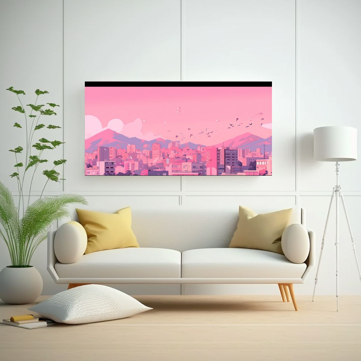 GENERICO - Pinturas Decorativas De Lienzo En Tonos Pasteles Y 160x80cm