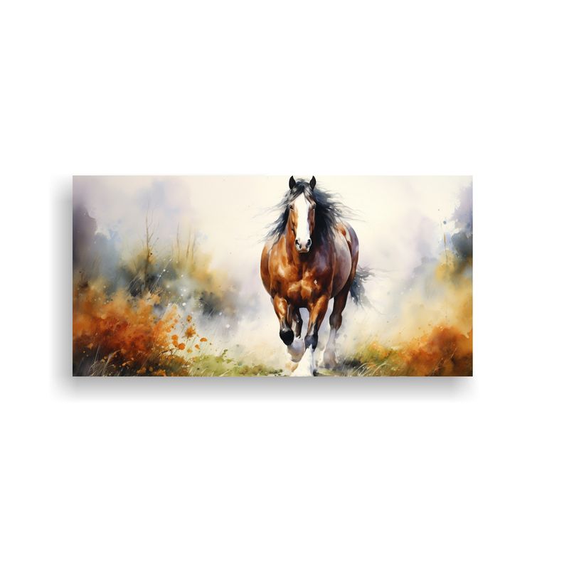 GENERICO - Pintura Acuarela Estilo Moderno Impactante Caballo 160x80cm