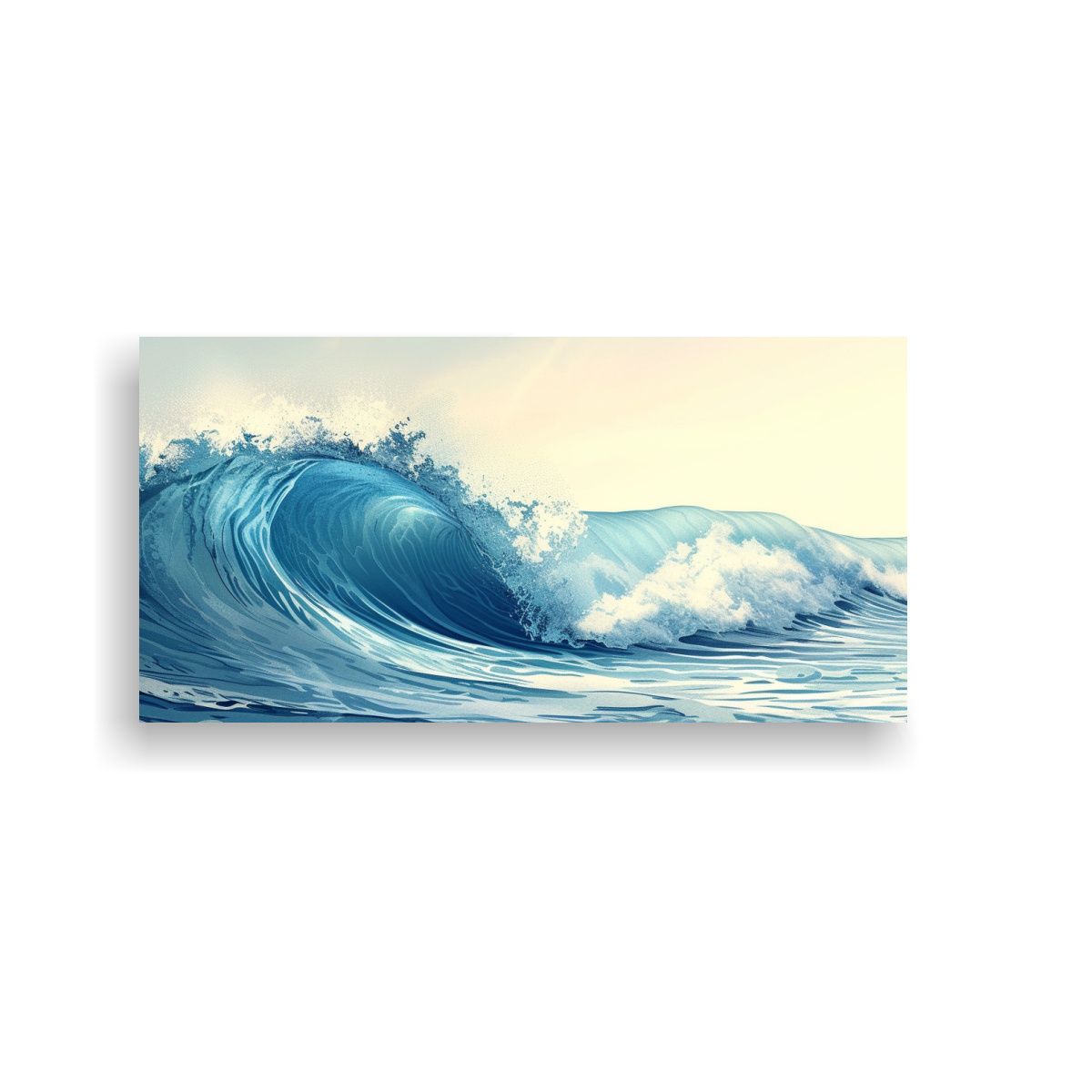 GENERICO - Pintura De Cuadro De Olas Gigantes Rizadas En El M 160x80cm