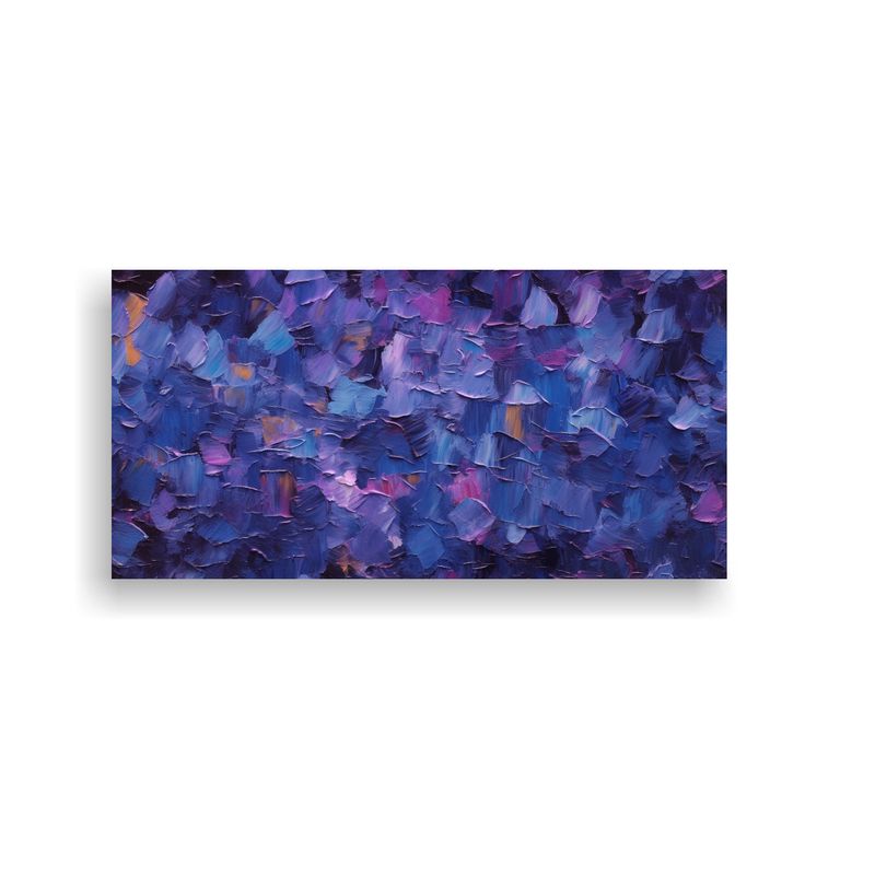 GENERICO - Cuadro De Textura Abstracta Oscura Con Figuras Cre 160x80cm