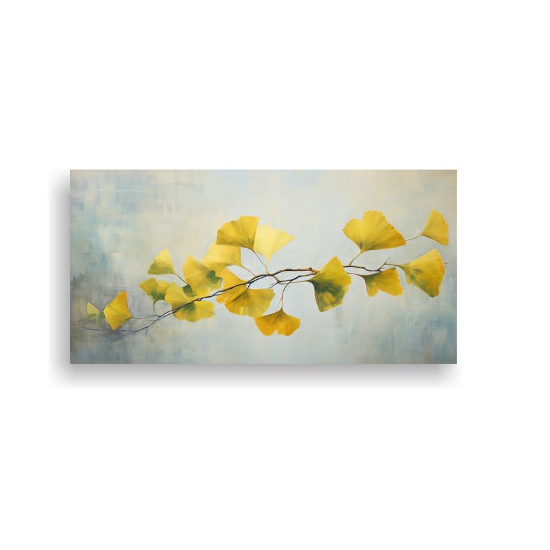 GENERICO - Pintura Abstracta De Hojas De Ginkgo En Aceite De  160x80cm