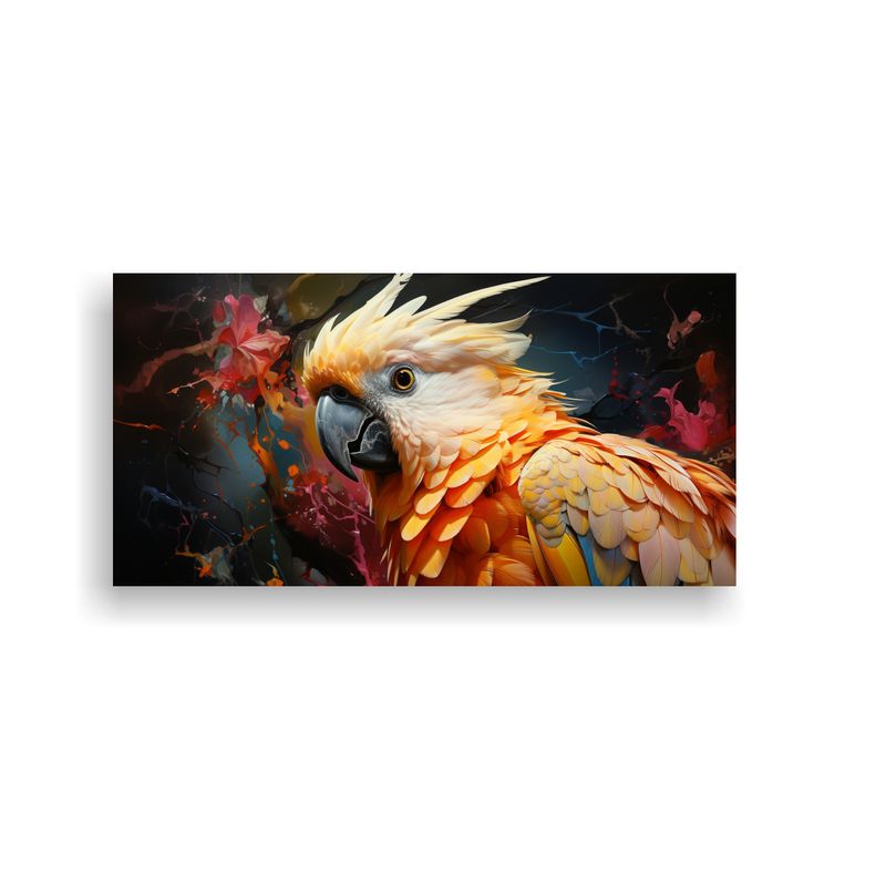 GENERICO - Cuadro Moderno Para Salón De Un Cacatúa En Estil 160x80cm