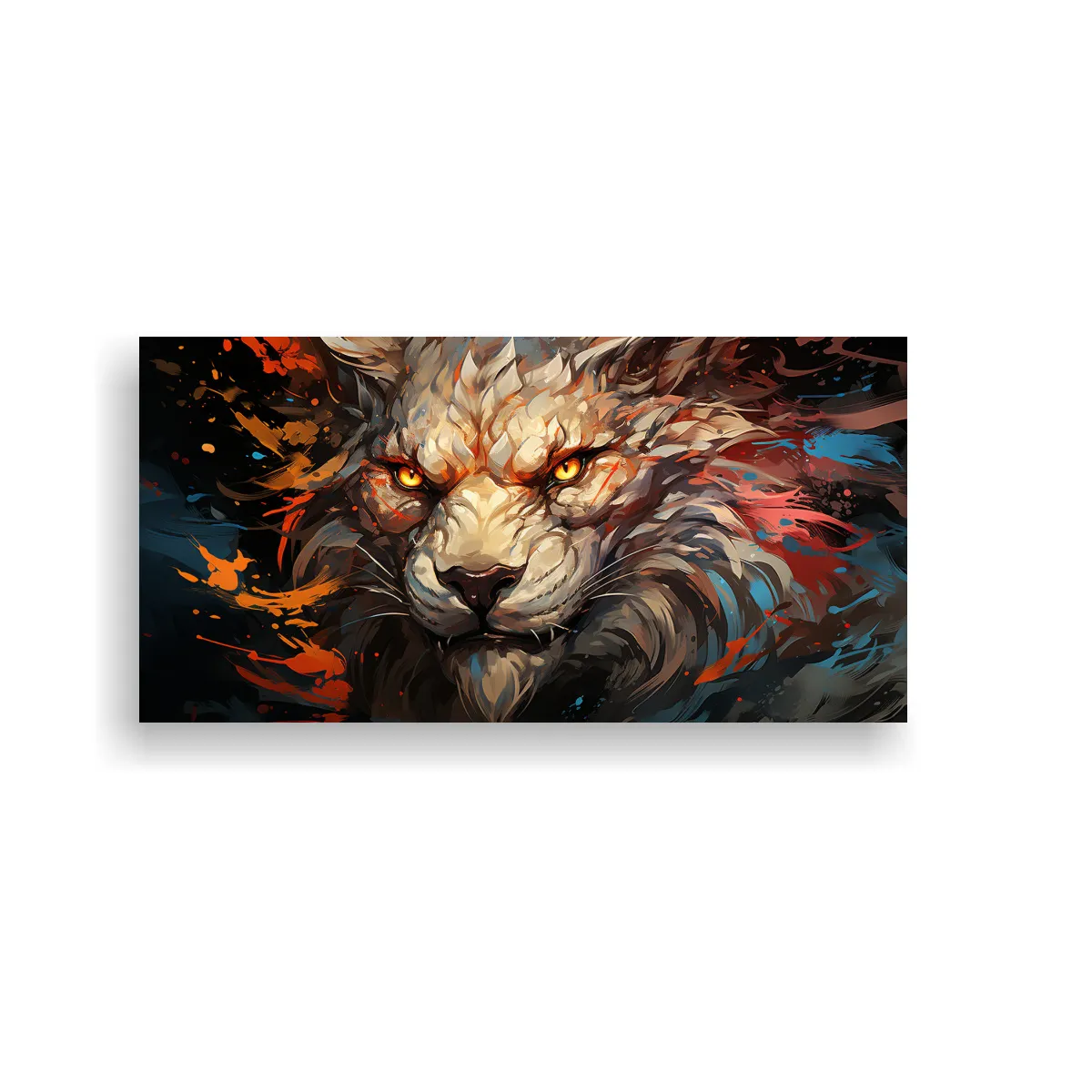 GENERICO - Pintura Acuarela Relieve Dragón En Tonos Marrón 160x80cm.