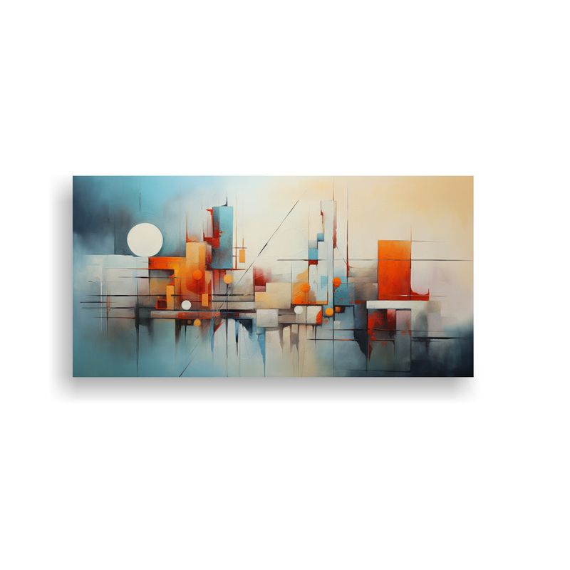 GENERICO - Cuadro Abstracto Acuarela Para Decorar Habitación 160x80cm