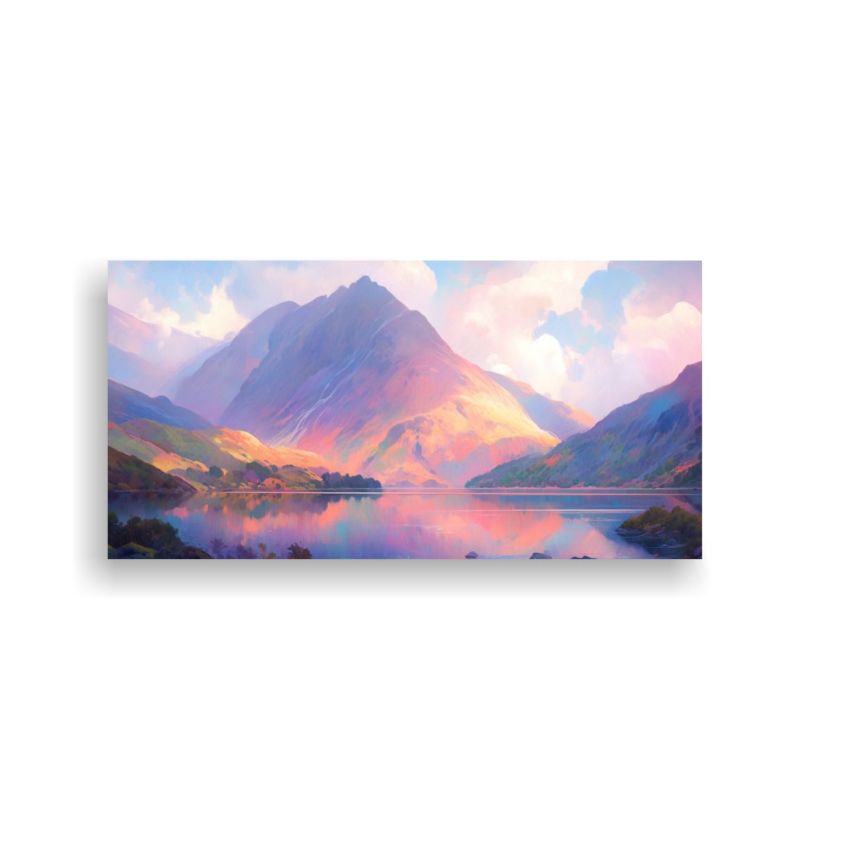 GENERICO - Cuadro Decorativo Concepto Dormitorio Montañas J 160x80cm