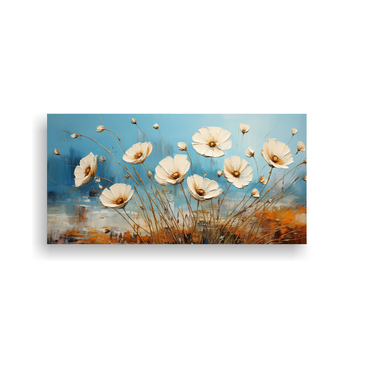 GENERICO - Obra De Arte Abstracta Inspiración Floral En Lie 160x80cm