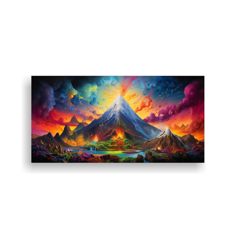 GENERICO - Cuadro Abstracto Estilo Galería Volcán Con Arco 160x80cm