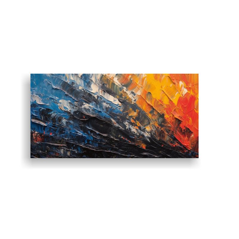GENERICO - Pintura Abstracta Con Mucha Textura De Estilo Óle 160x80cm